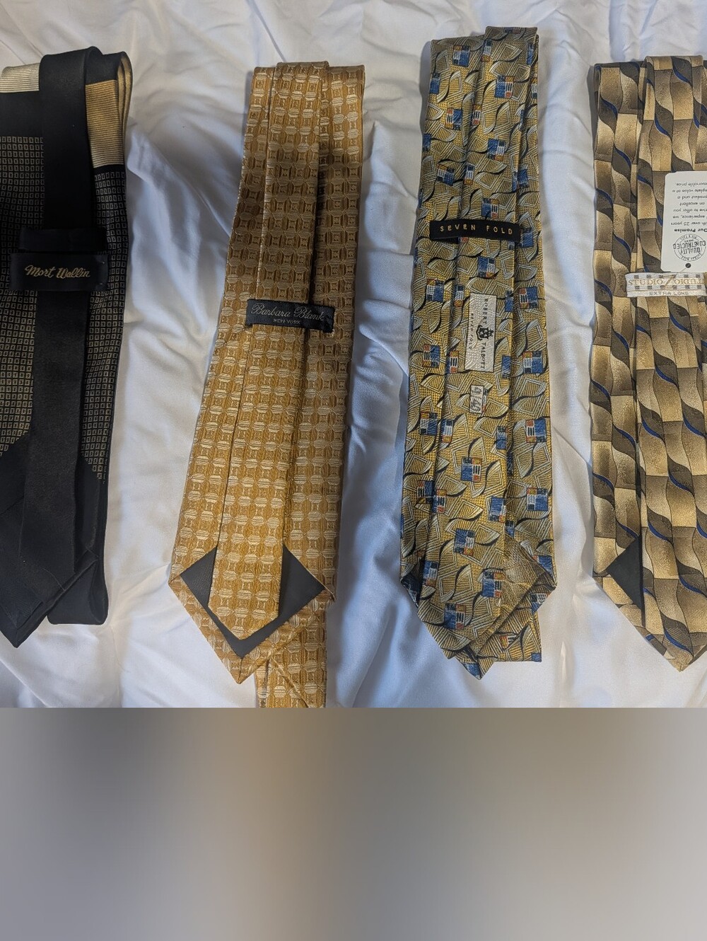 Lot of 4 Designer Men's Silk Ties